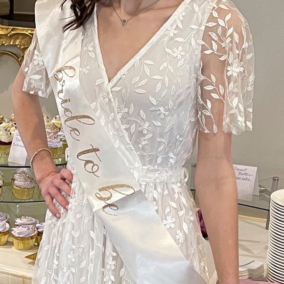 Baltic Born Marseille Embossed Maxi Dress (White) - Picture 3 of 5